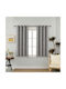 My Home Luxury Vorhang mit Grommet Linen Dunkelgrau 200x140cm