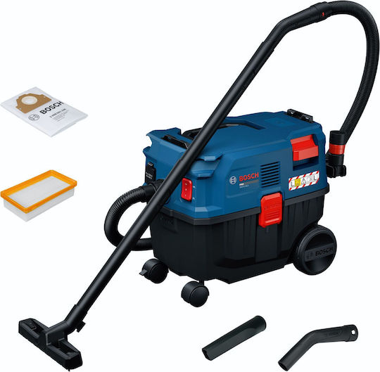 Bosch GAS12-25LS Σκούπα Υγρών / Στερεών 1200W με Πλαστικό Κάδο 20lt Μπλε