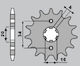 Pbr 263 15 Front Sprocket Yamaha Xt 125r X Junak 125 Steel Durable