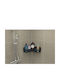 SteweHome Corner Wall Mounted Bathroom Shelf Plastic 26x26x8cm Black