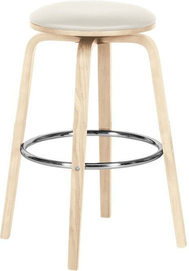 Taburet Bar Piele Crem 37x37x68 cm