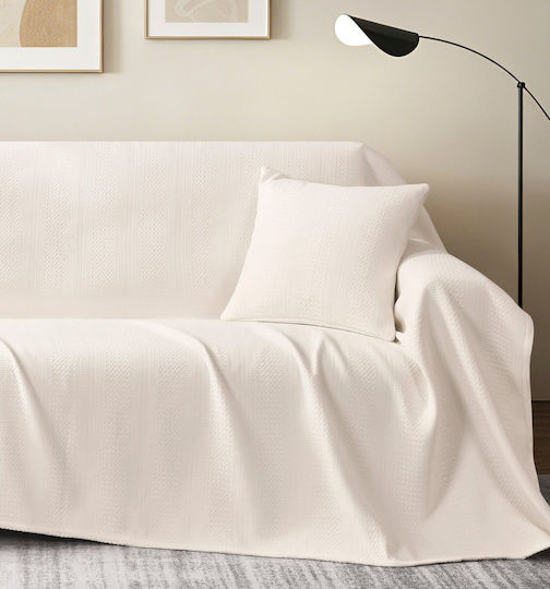 Liolios Home Regata Set De Pleduri 2 Buc Șenilă Off White