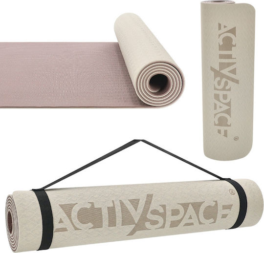 Activ Space Στρώμα Γυμναστικής Yoga Καφέ (183x61cm)