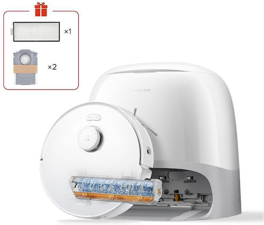 Roborock Qrevo Curv 2 FlowX Σκούπα Ρομπότ με Χαρτογράφηση Laser & Απορρόφηση 20000Pa Λευκή