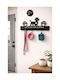 SteweHome Metal Wall Hanger 6 Hooks Black 25x10x10cm
