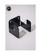 SteweHome Metal Wall Hanger 2 Hooks Black 6x6cm 3 Pieces