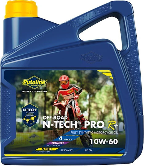 Putoline 4t 10w60 100% Synthetic Motorcycle Engine Oil 4l N-tech