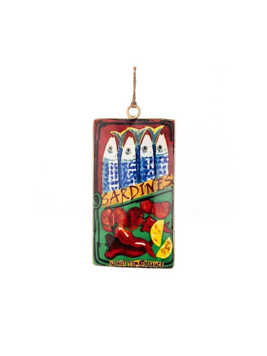 Synchronia Hanging Handmade Multicolour Wall Decor Made of Metal 4.5x2x8cm