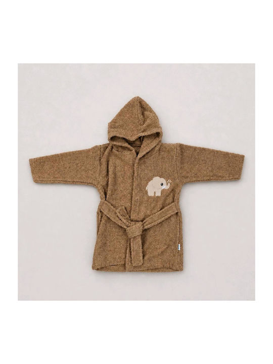 Papillon Kids Kinderbademantel Braun mit Kapuzen- Papillon Kids Kinderbademantel Braun mit Kapuzen-