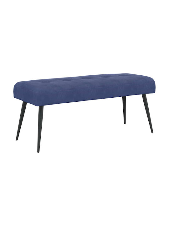 Velvet Blue Police Dining Bench 110x40x46cm