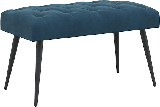 Velvet Blue Dining Bench 80x40x46cm
