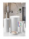 SteweHome Σετ Πατάκια Μπάνιου STE-034648-P34648 Λευκό 18x18εκ. 5τμχ