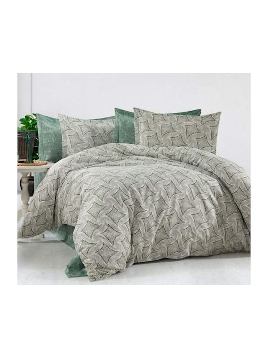 MayHome Σετ Πάπλωμα Μονό 160x240εκ. Polycotton Γεωμετρικό