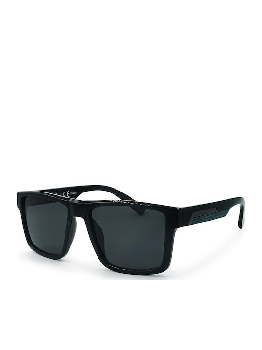 Riverio Black Sunglasses with Horn-Rimmed Frame Riverio Black Sunglasses with Horn-Rimmed Frame