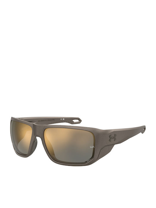 Under Armour Men's Sunglasses with Brown Horn-Rimmed Frame and Brown Lens