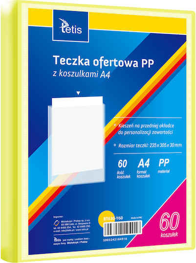 Pp Presentation Folder 60 Sleeves A4 Yellow