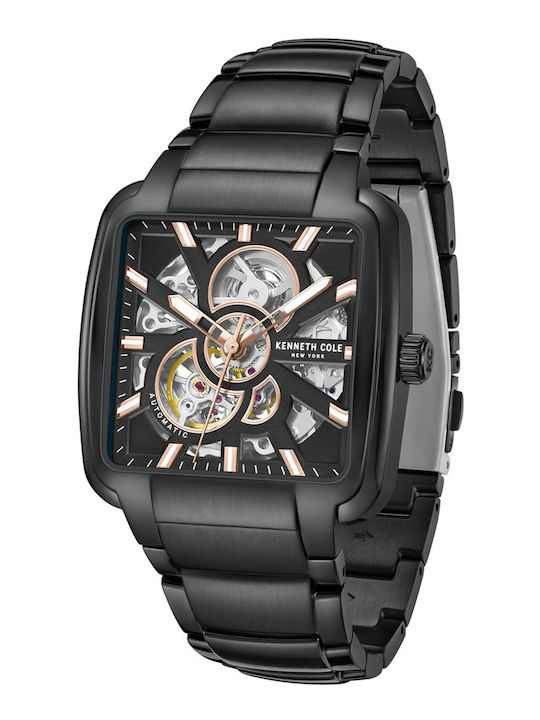 Kenneth Cole Men's Watch 40mm Automatic With Black Metal Bracelet