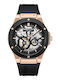 Kenneth Cole Ανδρικό Ρολόι 43mm Αυτόματο με Μαύρο Καουτσούκ Λουράκι
