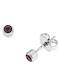 Senza Senza Steel Earrings with Purple Stones