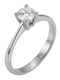 Einzelner Steine Ring aus Weißgold 14K mit Kunstdiamant