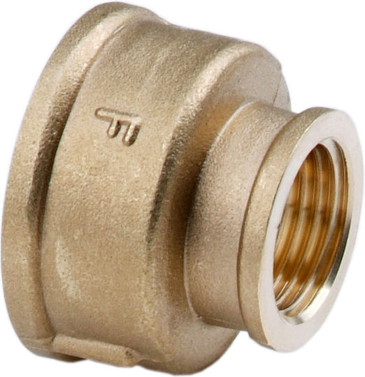 Reducing Brass Coupling 2" X 1" Yellow