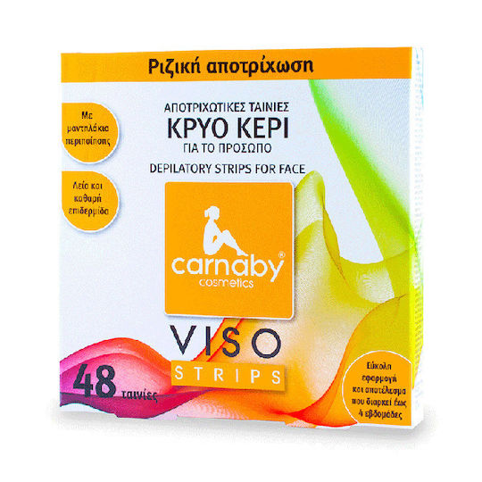 Carnaby Viso Hair Removal Wax Strips for Face 48 Pieces