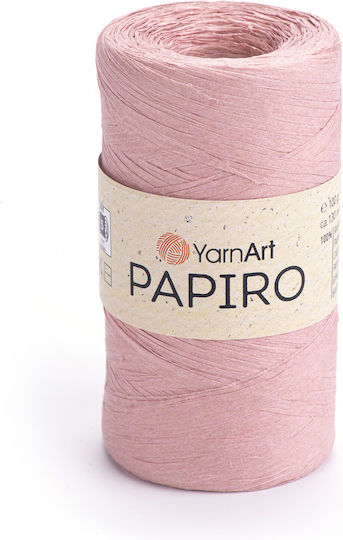 Yarnart Papiro 1326 Ροζ Πούδρας Νήμα Πλεξίματος 100% Raffia Paper 100gr 130m