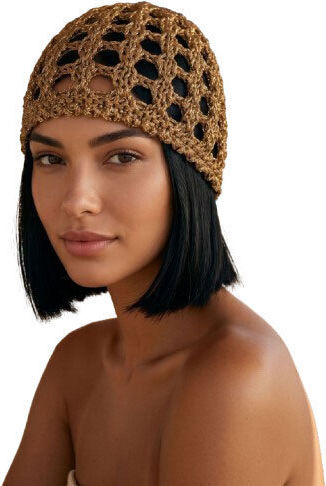 Unisex Beanie Strickmütze Braun