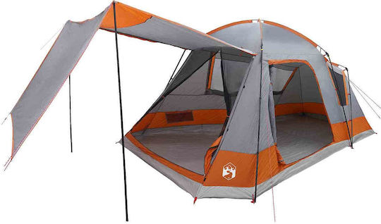 vidaXL Καλοκαιρινή Σκηνή Camping Πορτοκαλί για 8 Άτομα 470x260x182εκ.