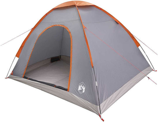 vidaXL Καλοκαιρινή Σκηνή Camping Igloo Πορτοκαλί για 4 Άτομα 275x215x125εκ.
