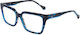 Artlife Brillengestelle mit Rezept Farbe Blau Tartaruga Clip-On Titanium