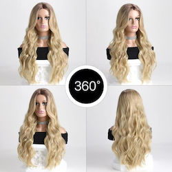 Aph Περούκα Ξανθό Σγουρό Μακρύ Μαλλί Wig Blonde Curly Long Hair Περουκα-284