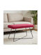 Velvet Upholstered Bench Stool Red 80x40x45cm