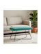 Velvet Upholstered Bench Stool Turquoise 80x40x45cm
