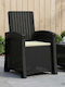 vidaXL Gartenstühle Rattan Anthrazit 56x63x92cm
