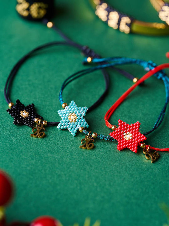 The Gem Stories Women's Lucky Charm Bracelet Made of Cord
