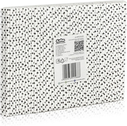 Black Polka Dot Paper Straws 6x197 Mm 250 Pcs