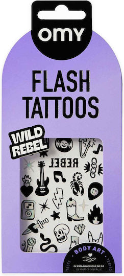 Omy Αυτοκόλλητα Flash Tattoos Wild Rebel