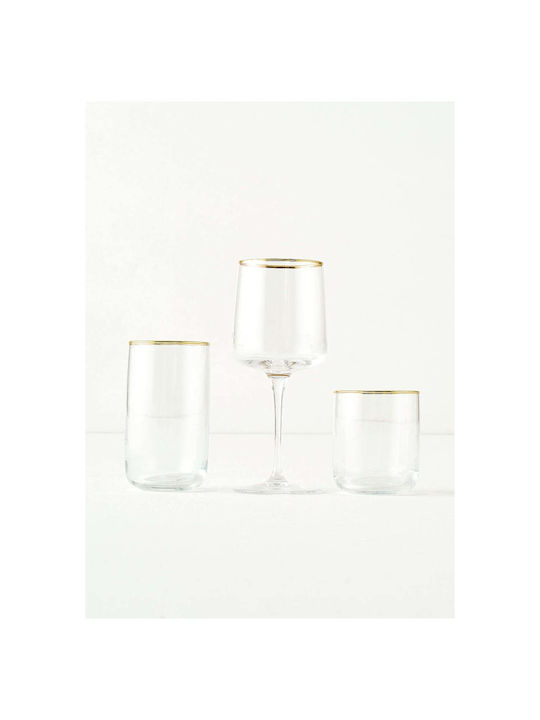 SteweHome Set of Glasses for White and Red Wine Made of Glass in Red Colour 18 Pieces