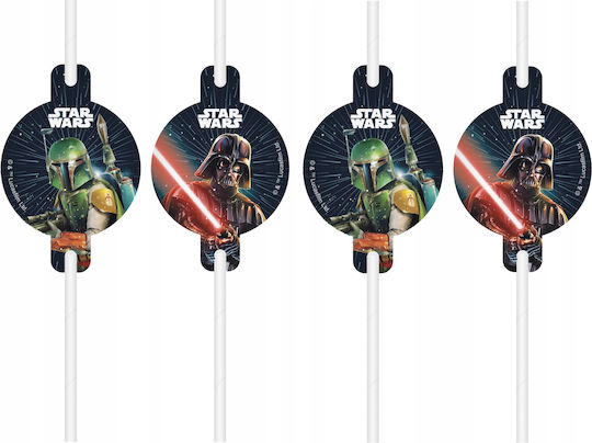 Star Wars Galaxy Jedi Straws Tubes Birthday 4 Pcs