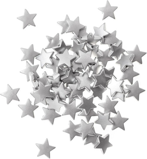 Decorative Beads Stars Silver Diy 1.5cm 60pcs