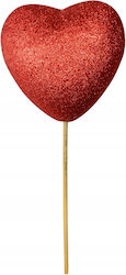 Rotes Glitzer Herz Auf Einen Stab Topper Valentinstag Dekoration 16cm