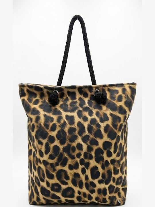 Print Braune Strandtasche