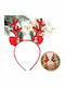 Ecarla Weihnachtsbekleidungsaccessoires Stirnband Ohren Rentier Geweih Rote O538cze