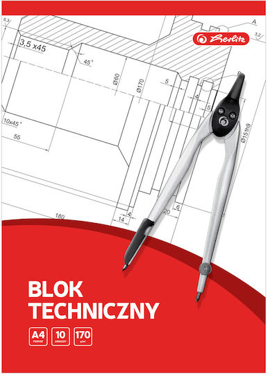 Technical Pad A4/10 Sheets Herlitz 9583626 170g