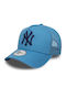 Kids New York Yankees Youth MLB League Essential Pastel Blue 9forty A-frame Trucker Adjustable Cap