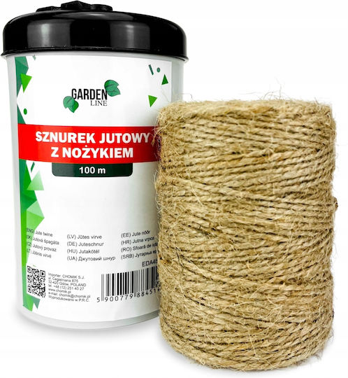 Gardenline Юта Въжета В Тръба Нож 100м Eda4519