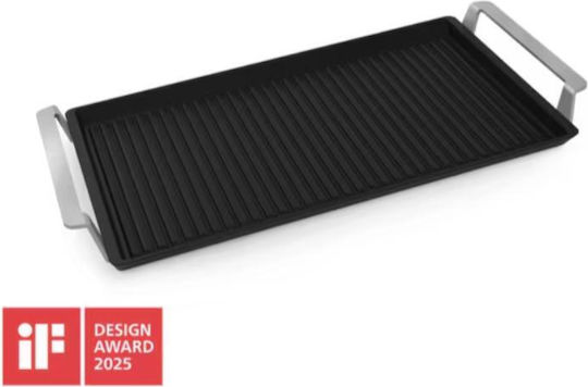Electrolux Placă de Copt Antiaderentă cu Suprafață Ceramică Striată 46,6x46,6x25,3 cm