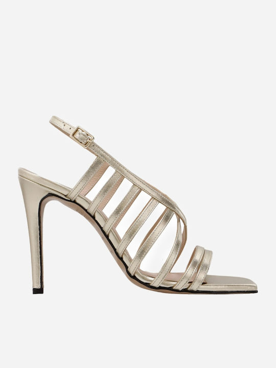 Kalogirou Leather Sandals Gold