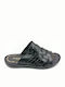 Leder Herrensandalen in Schwarz Farbe